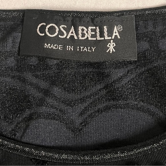 Cosabella Bodysuit Burnout Velvet Med Black Lace Sheer Mesh Textured Sexy Italy - Picture 9 of 14